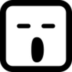 Singing emoticon square face