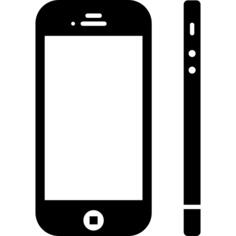 Phone from two view points front and side