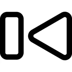 左箭头第一个轨道按钮轮廓