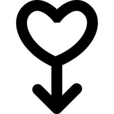 Heart with down arrow