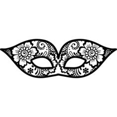 狂欢节眼睛与花的面具