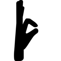 Hand fingers side view