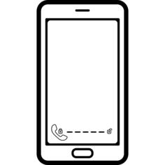 Phone with a call small symbol on screen