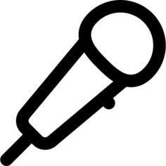 Microphone outlined voice audio interface tool