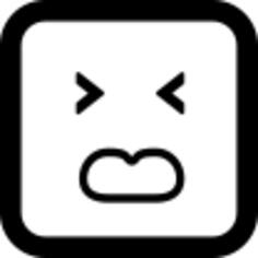 Disgusted emoticon square face