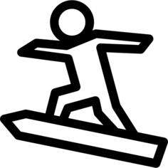 Surfing silhouette