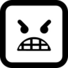 Angry emoticon face