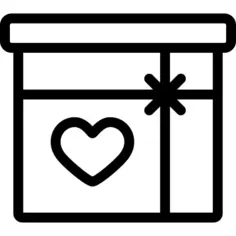 Giftbox with a Heart On Side