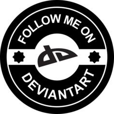 Follow me on Deviantart social badge