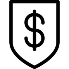 Shield with Dollar Symbol