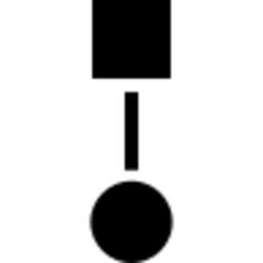 square connected to circle graphic