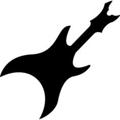 Electric guitar with sharp tips variant