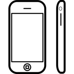 Apple iphone mobile tool views from front and side