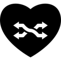 Heart shuffle button