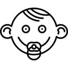 Kid with pacifier