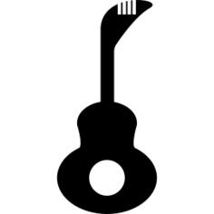 Guitar silhouette with big hole