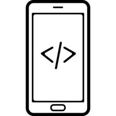 电话屏幕上的代码符号按钮