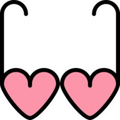 Heart glasses
