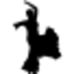 Flamenco female dancer silhouette