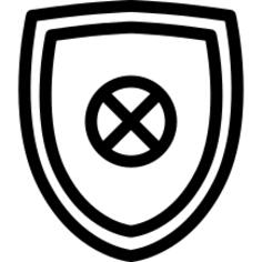 Shield with Cancel Symbol