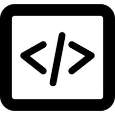 Slash with two opposite arrows signs in a square