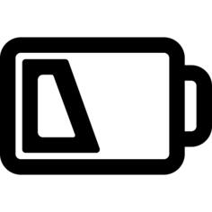 Battery on discharged level outline