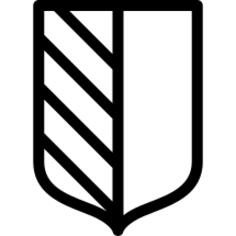 Half Shield with Stripes