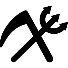 万圣节大镰刀和三叉戟