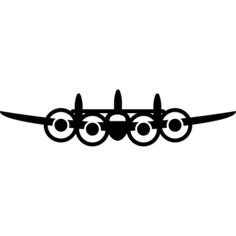 Airplane from frontal view