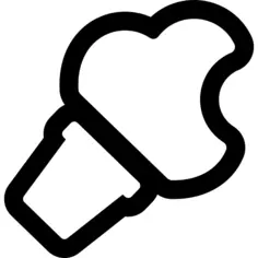 一口冰淇淋轮廓