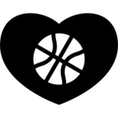 Basketball ball in a heart