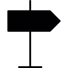 Sign pointing to the right