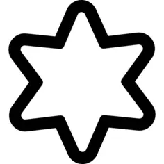 Star of six points outline