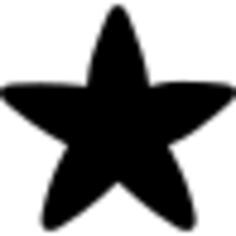 Black rounded star