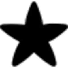 Black rounded star