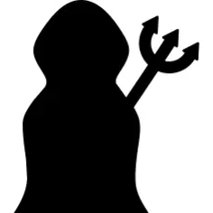 万圣节与三叉戟的死亡剪影