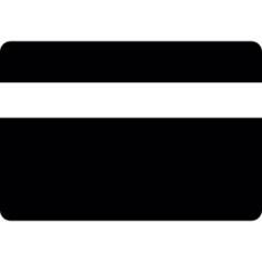 Credit card with white line