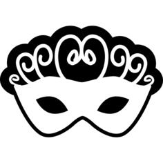 与螺旋的狂欢节面具在黑白