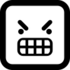Furious emoticon square face
