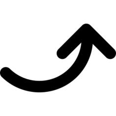 Curved arrow