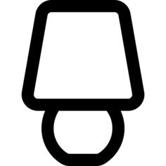 Lamp of home furniture outline