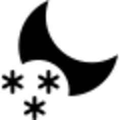 Night snow