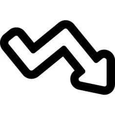 Business down arrow outline