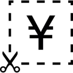 Cut Out Yen Symbol