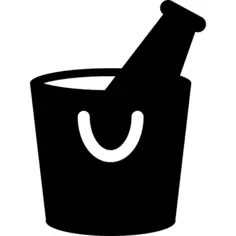 在桶中的Chapaigne瓶