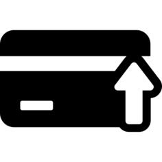 Credit card with arrow