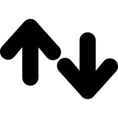Arrows outline up and down