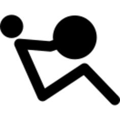 Stick man side view weightlifting