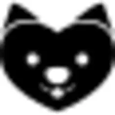 Dog with heart shaped face