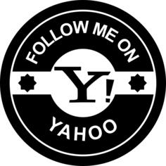 Follow me on yahoo retro badge
